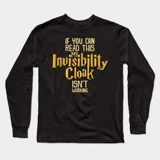 Invisibility Cloak Geek Book Movie Lover Kids Long Sleeve T-Shirt